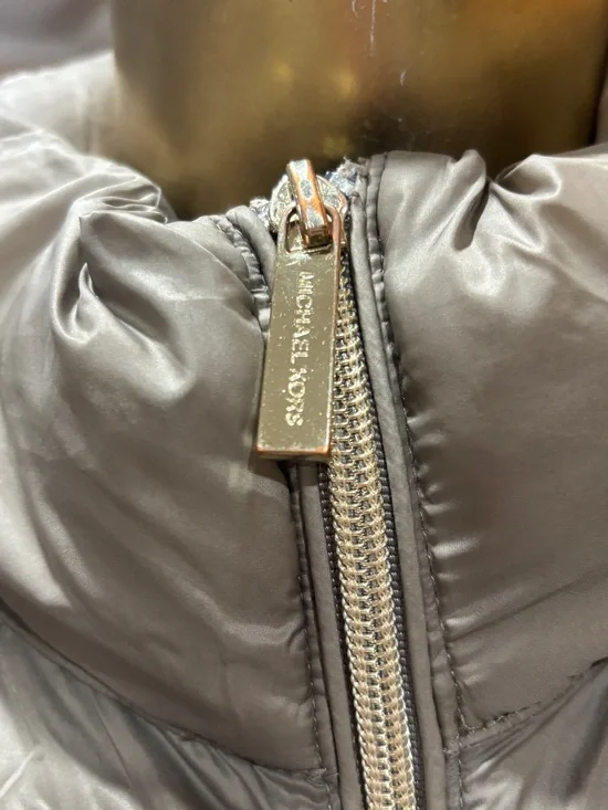 Michael Kors Long Hooded Puffer Coat - Taupe - Picture 3 of 12